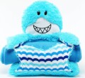 Popillows - Haj - 2-I-1 Bamse Og Pude - 55 Cm