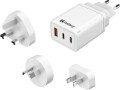 Sandberg - 3-I-1 Rejseoplader Usb-Ca 65W