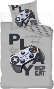 Gamer Sengetøj - Voksen - 140 X 200 Cm - Grå