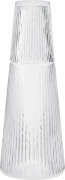 Stelton - Pilastro Vandkaraffel Med Vandglas - Riflet - 1 L