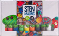 Stenmaling 10 X 30 Ml - Metallic Farver