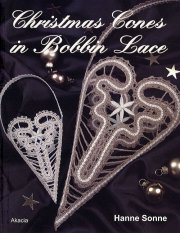 christmas cones in bobbin lace - bog