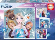 Frozen puslespil - Progressiv sværhedsgrad (4 i 1)