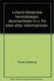 lolland-falsterske herredsbøger, decimantlister m. v. fra tiden efter reformationen, bind 2 - bog