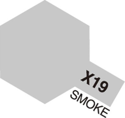 Tamiya Colore Acrilico X-19 Smoke 10 Ml - Vernice Lucida Per Modellismo, Solubile In Acqua, Per Plastica E Resina