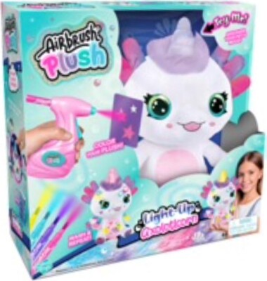 Axolotl Peluche Lumineux Avec Aérographe - Corne Magique Changeante - Décorer, Laver, Recommencer - Cadeau Créatif - 7