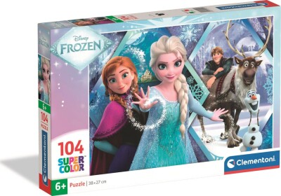 Køb Frost Puslespil - Disney - Super Color - 104 Brikker - Clementoni ...