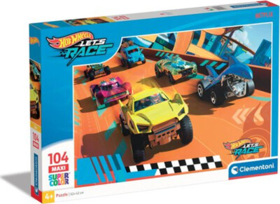 Køb Clementoni Puslespil - Hotwheels - Super Color - Maxi - 104 Brikker ...