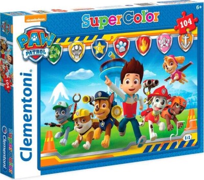 Køb Paw Patrol Puslespil - Super Color - Clementoni - 104 Brikker ...