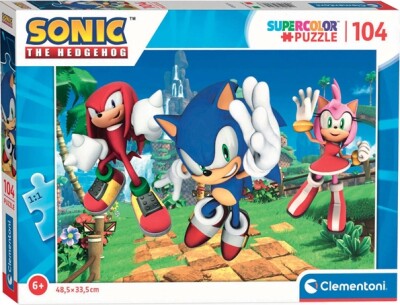 Køb Clementoni Puslespil - Sonic The Hedgehog - Super Color - 104 ...