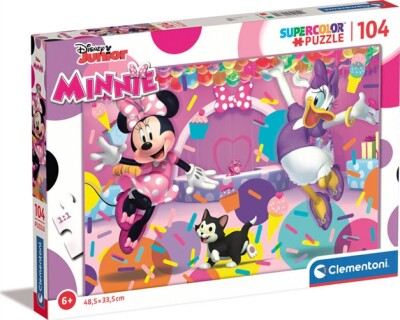 Køb Disney Puslespil - Minnie - Super Color - 104 Brikker - Clementoni ...