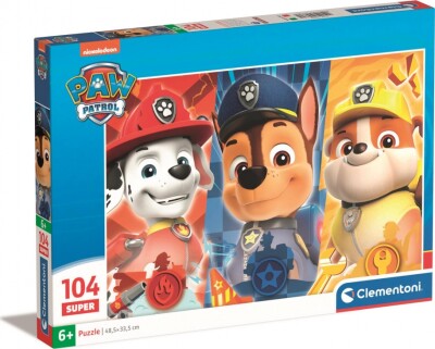 Køb Paw Patrol Puslespil - Super - 104 Brikker - Clementoni - Gucca.dk
