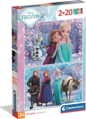 Køb Frost Puslespil - Disney - Super Color - 2X20 Brikker - Clementoni ...