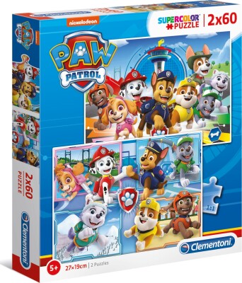 Køb Paw Patrol Puslespil - Super Color - 2X60 Brikker - Clementoni ...