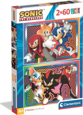 Køb Sonic Puslespil - Super Color - 2X60 Brikker - 2025 fra Clementoni ...