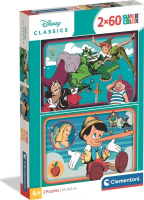 Køb Disney Puslespil - Classics - Super Color - 2X60 Brikker ...