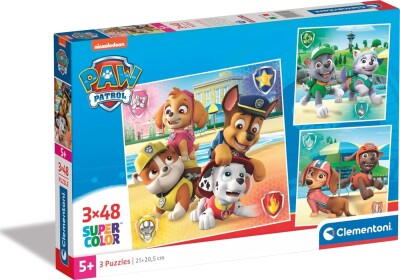 Køb Paw Patrol Puslespil - Super Color - 3X48 Brikker - Clementoni ...