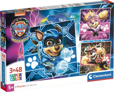 Paw Patrol Puslespil - Super Color - 3x48 Brikker - Clementoni | Se ...