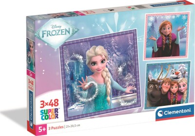 Køb Frost Puslespil - Disney - Super Color - 3X48 Brikker - Clementoni ...