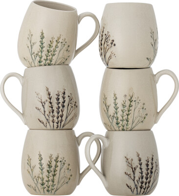 Bloomingville - Bea Krus - Natur - Stentøj Keramik - 6 Stk