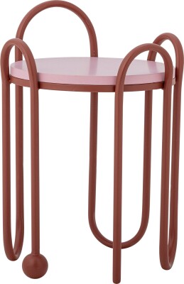Bloomingville - Whimsica Rundt Sidebord - Rød - Metal
