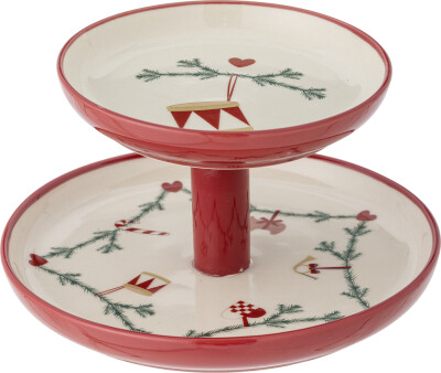 Bloomingville - Yule Etagere - Natur - Stentøj Keramik - H 13 Cm