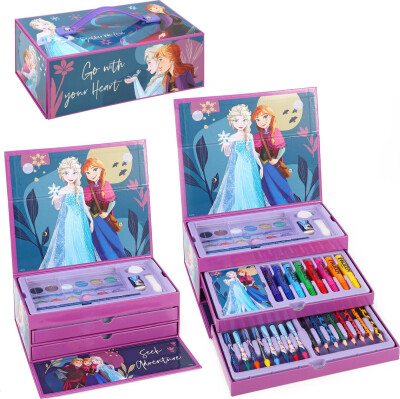 Coloring Case - Frozen - Set 52pcs In Paper Toolbox With Handle | Se ...