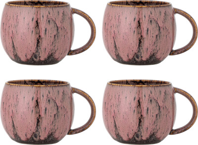 Creative Collection - Rayen Krus - Rosa - Stentøj Keramik - 4 Stk