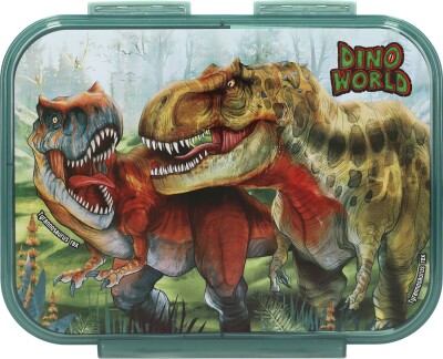 Dinosaur Madkasse Med 3 Rum - Tyrannosaurus Rex - Dino World