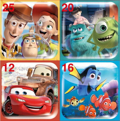 Køb Educa - Pixar 4 Puzzles Progressive - 12-16-20-25 - Puslespil ...