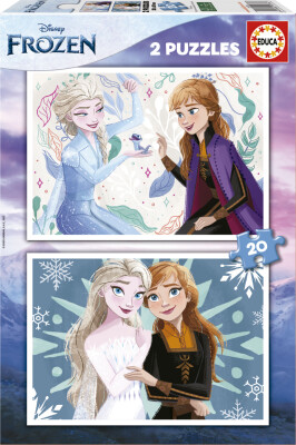 Køb Educa - Disney Frozen Puzzle - 2X20 Brikker - Frost Puslespil ...