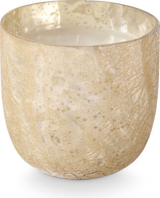 Illume - Winter White Crackle Glas Duftlys - Hvid