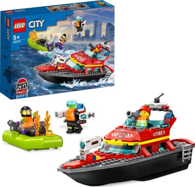 Tremble praktisk mangfoldighed Lego City - Brandvæsnets Redningsbåd - 60373 | Se tilbud og køb på Gucca.dk