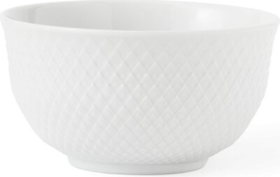 Lyngby Porcelæn - Rhombe Skål - 14 Cm - Hvid