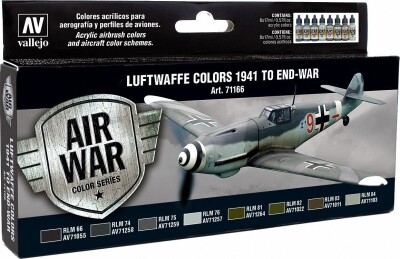 Set Vallejo Model Air 8 u. (17 ml.) Luftwaffe Pre-War to 1941 Set Vallejo Model Air 8 u. (17 ml.) Luftwaffe Pre-War to 1941