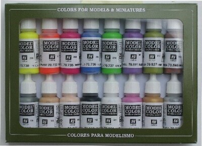 Vallejo 070146 Marinekleuren Set – 16x 17 Ml Acrylverf Voor Scheepsmodelbouw – Stoomtijdperk, Op Waterbasis