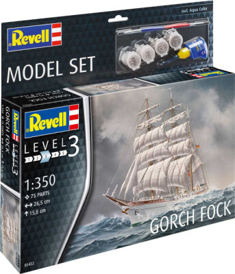 Revell - Gorch Fock Skib Byggesæt Inkl. Maling - 1:350 - Level 3 ...