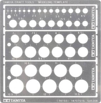 Modeling Template Bag Rounds Køb Tamiya - Modeling Template Round - 1-12.5 Mm - 74150 - Gucca.dk
