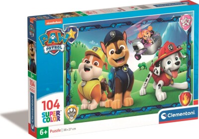 Køb Paw Patrol Puslespil - Super Color - Clementoni - 104 Brikker ...