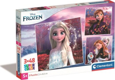 Køb Frost Puslespil - Disney - Super Color - 3X48 Brikker - Clementoni ...