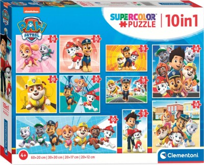 Køb Paw Patrol Puslespil - Super Color - 10 Puslespil - Clementoni ...