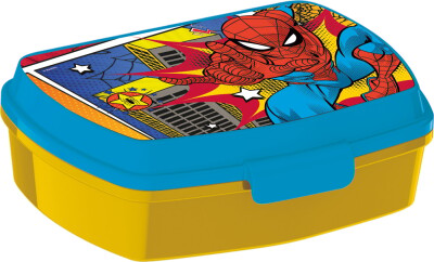 Spider-Man - Madkasse Til Børn - Gul Blå