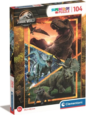 Køb Clementoni Puslespil - Jurassic World - Super Color - 104 Brikker ...
