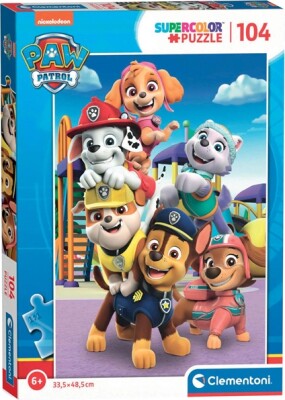 Køb Paw Patrol Puslespil - Super Color - Clementoni - 104 Brikker ...