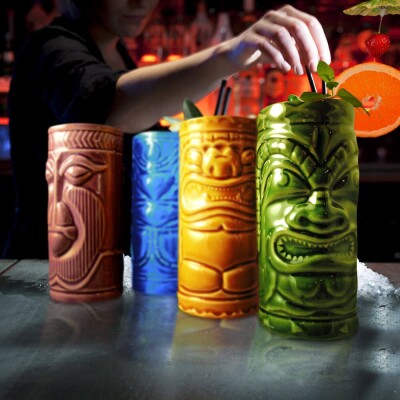 Tiki Krus - Sæt Med 4 Stk