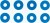 075Mm Wheel Spacer Blu 8 - 54573 - Tamiya