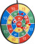 4 - Kids - Velcro Dart Med 3 Bolde Og 3 Pile - Ø 42 Cm