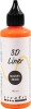 3D Liner - Blank - Halvdækkende - Neon Orange - 90 Ml