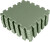 Babydan - Skumgulv - Soft Green - 90 X 90 Cm