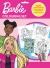 Barbie - Clouring Set - Malesæt Inkl 8 Ark 6 Farver Og Stickers
